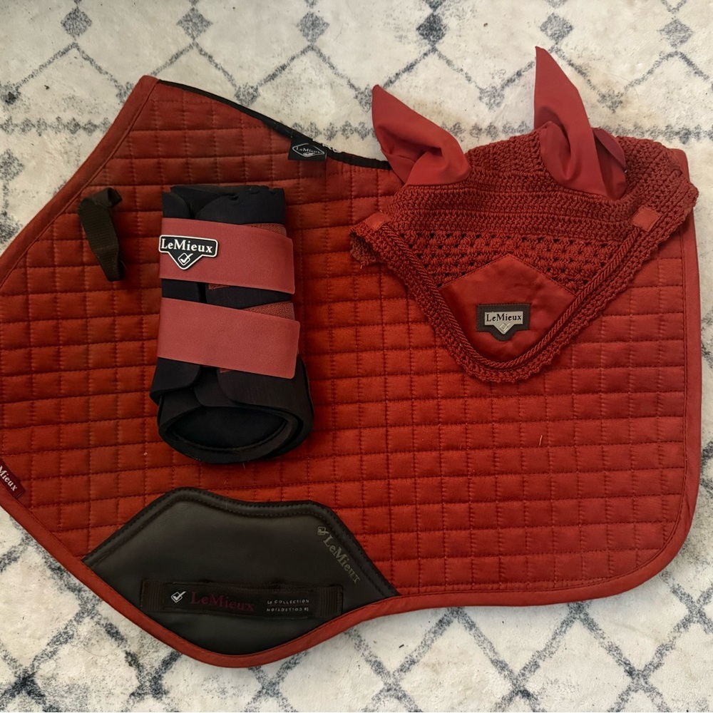LeMieux Red Equestrian Set